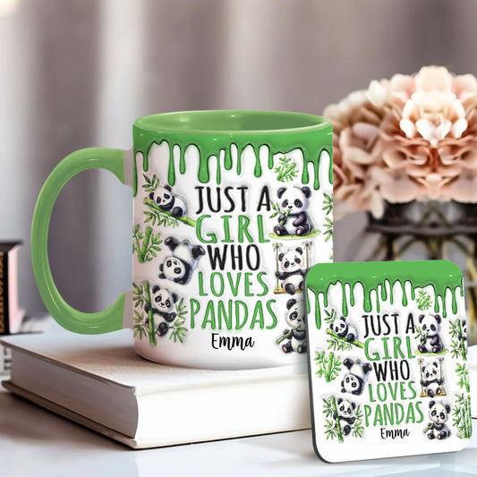 Mug personnalisé « Juste une fille qui adore les pandas »