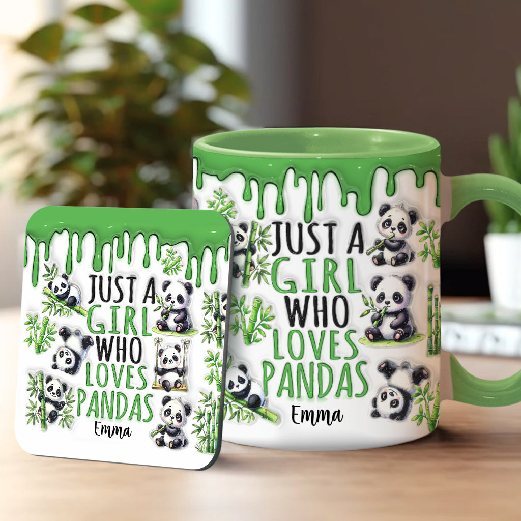 Personalisierte Tasse für Panda-Fans – einfach ein Mädchen, das Pandas liebt