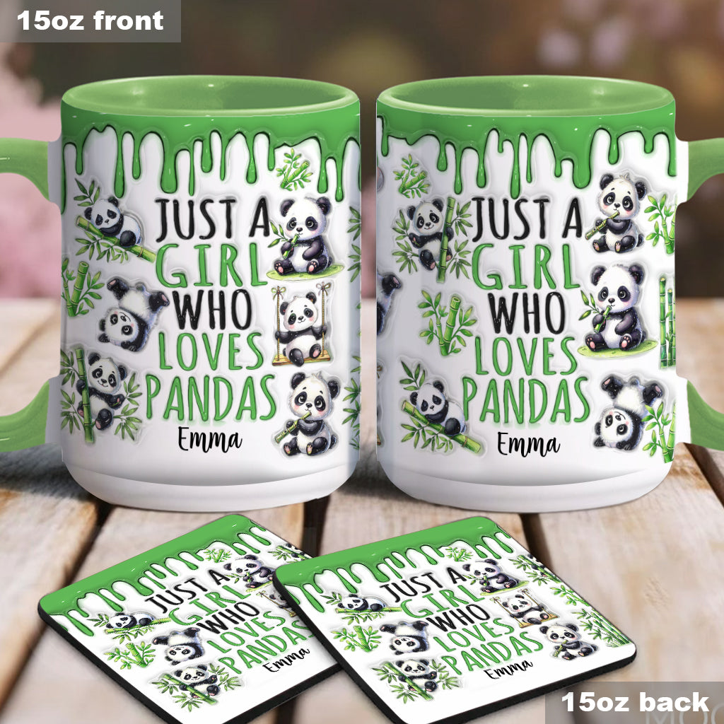 Personalisierte Tasse für Panda-Fans – einfach ein Mädchen, das Pandas liebt