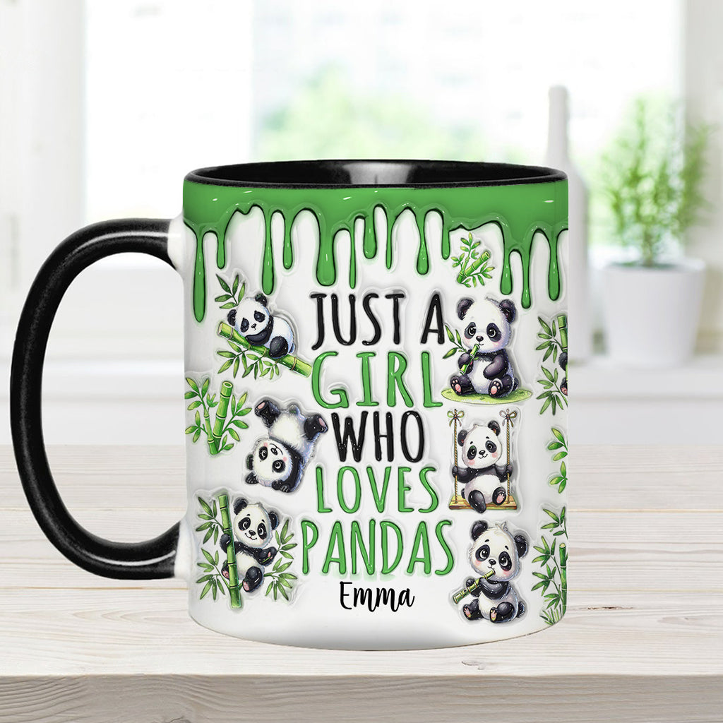 Personalisierte Tasse für Panda-Fans – einfach ein Mädchen, das Pandas liebt