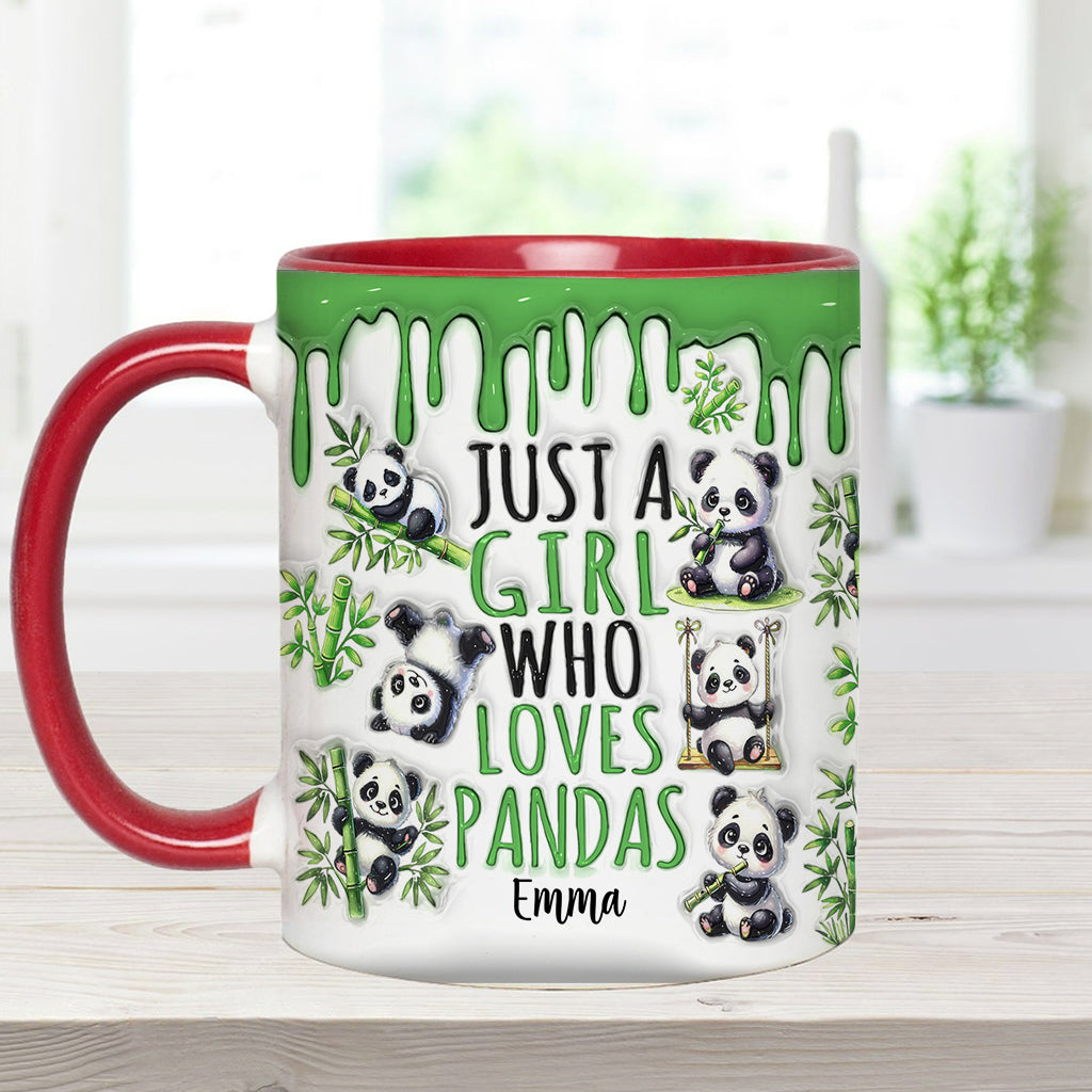 Personalisierte Tasse für Panda-Fans – einfach ein Mädchen, das Pandas liebt