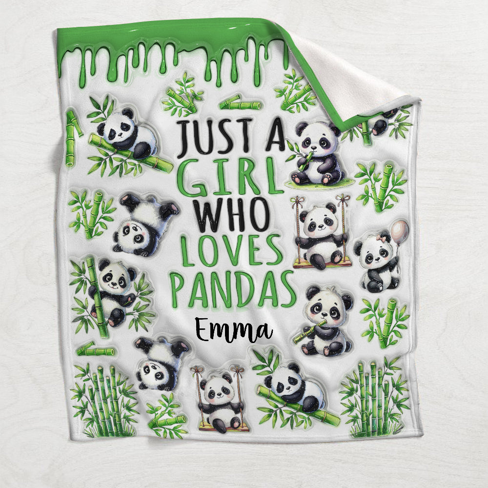 Juste une fille qui aime les pandas - Couverture personnalisée pour les amoureux des pandas