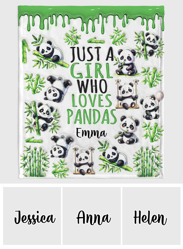 Juste une fille qui aime les pandas - Couverture personnalisée pour les amoureux des pandas