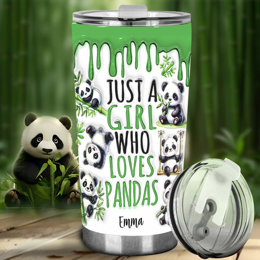 Une fille qui adore les pandas - Gobelet personnalisé pour les amoureux des pandas
