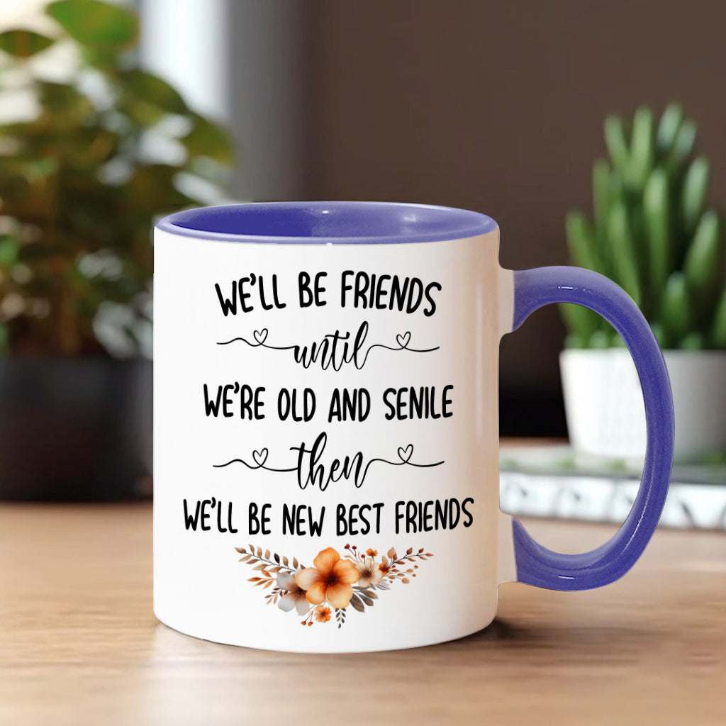 Old Friends - Personalized Best Friend Accent Mug