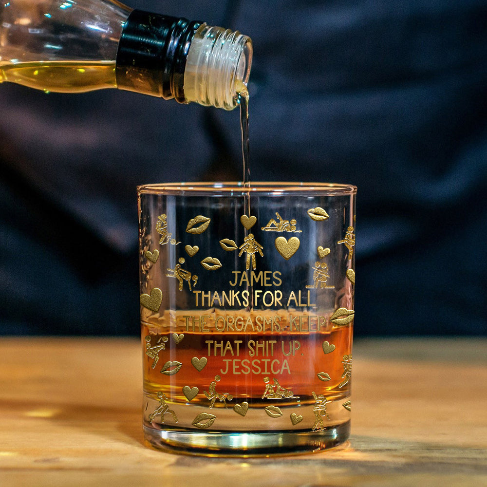 I Love You - Personalized Couple Whiskey Glass