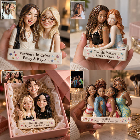 Gesicht Strasssteine - Personalisierte Bestie 3D Plakette