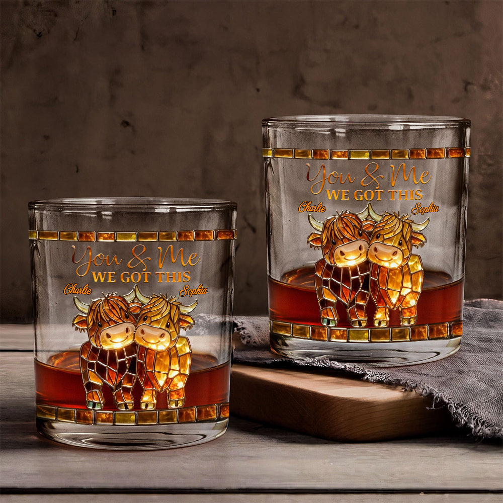 Wir haben diese Hochlandkuh – personalisiertes Whiskyglas mit Hochlandkuhmotiv