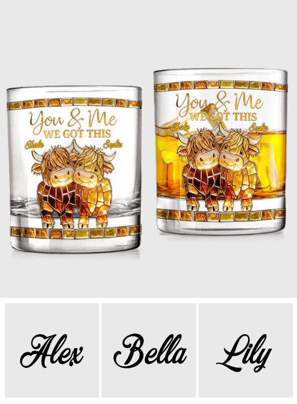 Wir haben diese Hochlandkuh – personalisiertes Whiskyglas mit Hochlandkuhmotiv