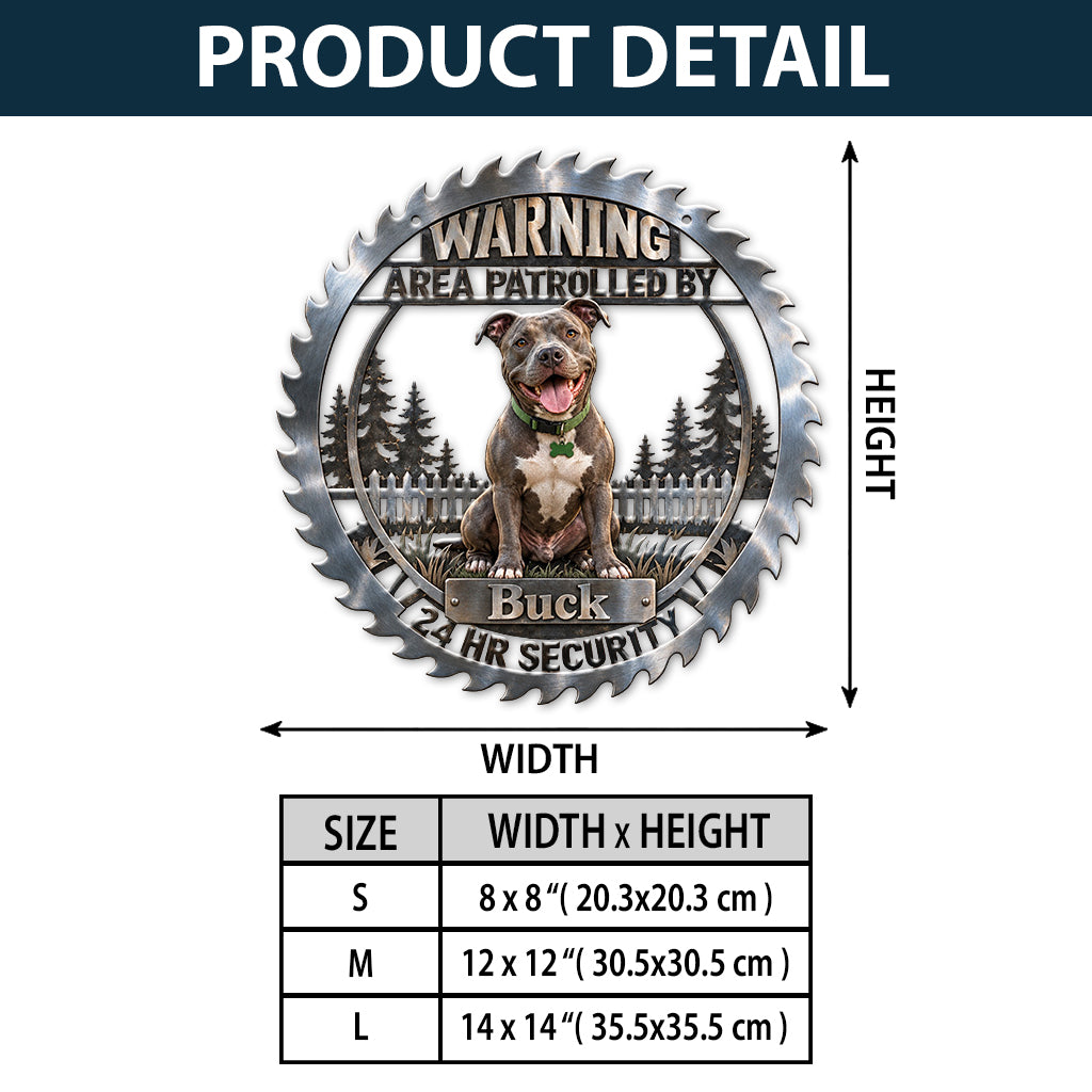 Sicherheit durch Hunde - Personalisierte 3D-gedruckte Metalltafel
