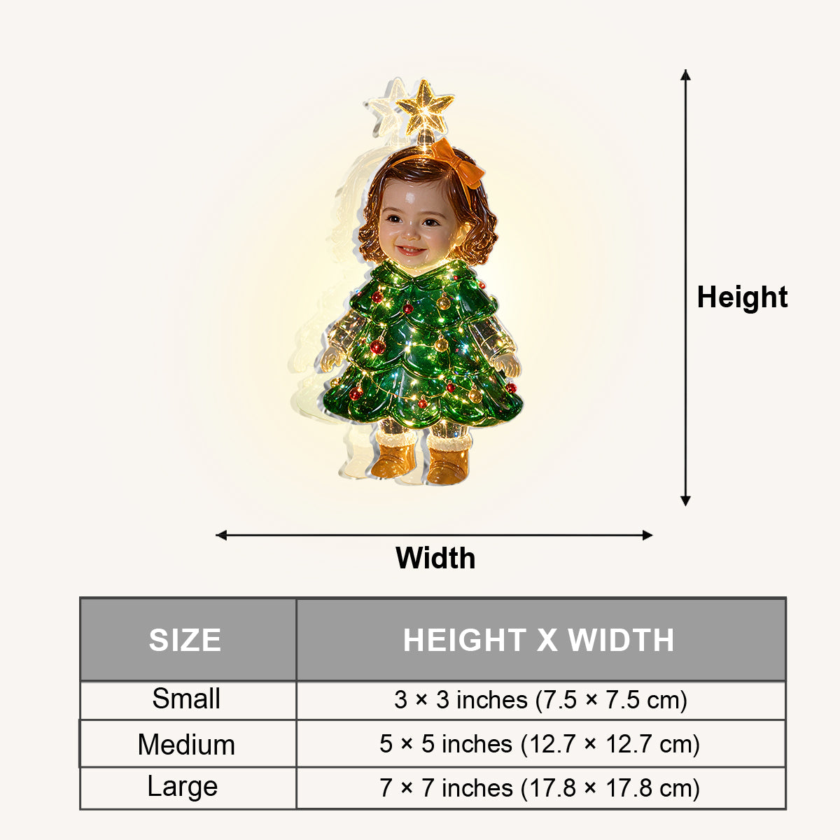Cute Christmas Tree - Personalized Kid LED Light Ceramic Pot