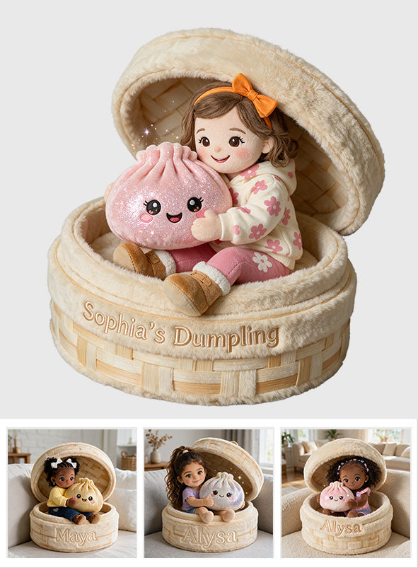 The Funny Mystery Dumpling For Kid - Personalized Kid Premium Faux Fur Pillow