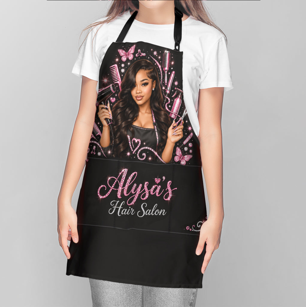 Hairdresser Custom Apron From Any Photo - Personalized Hairdresser Apron With Pockets