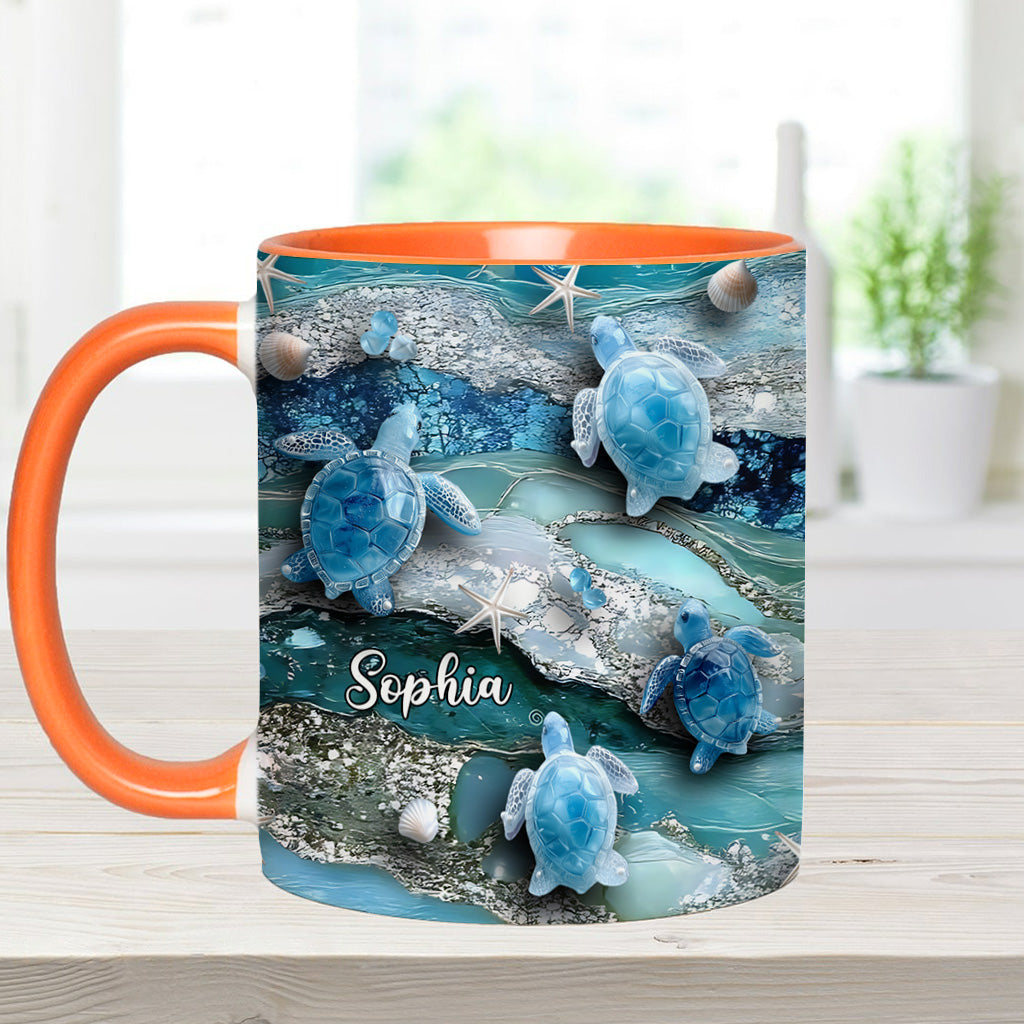 Love Turtles - Personalized Turtle Accent Mug