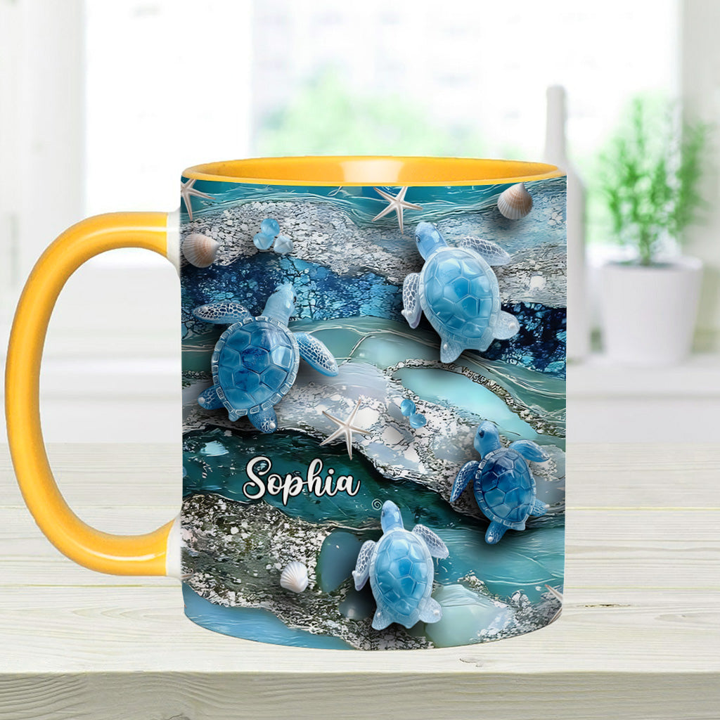 Love Turtles - Personalized Turtle Accent Mug