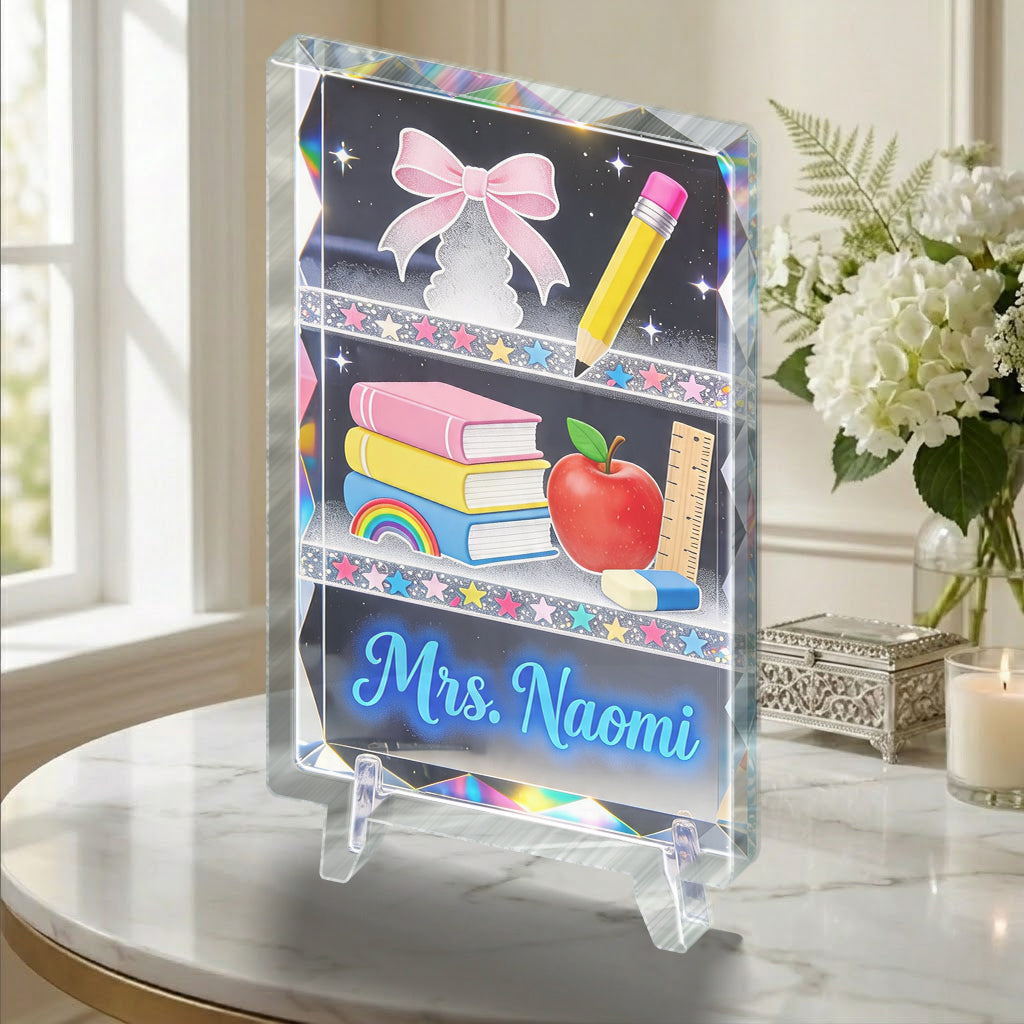Kawaii School Teacher Gift Personalized - Personalized Teacher Custom Shaped Acrylic Plaque