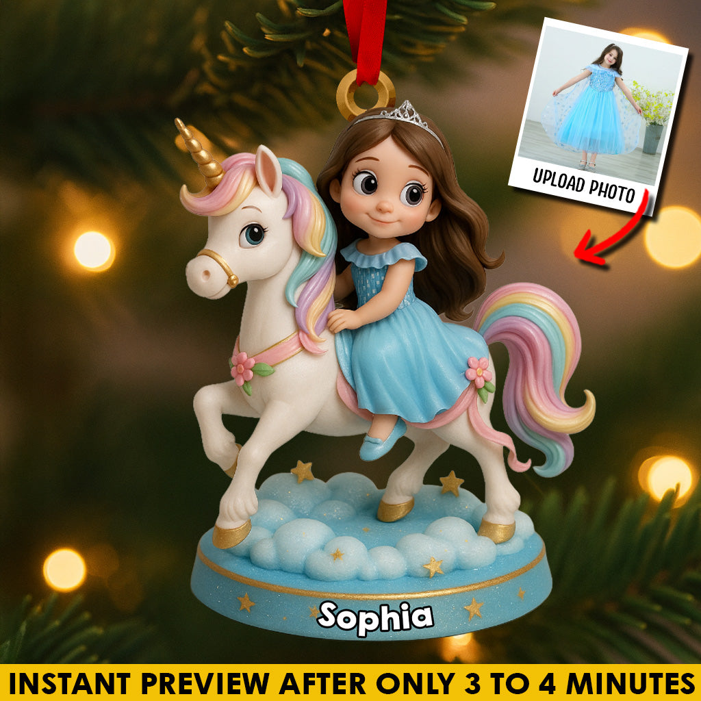 Individuell gestaltbar nach Foto, Geschenk für einhornbegeisterte Mädchen – personalisierter Kinderschmuck in individueller Form