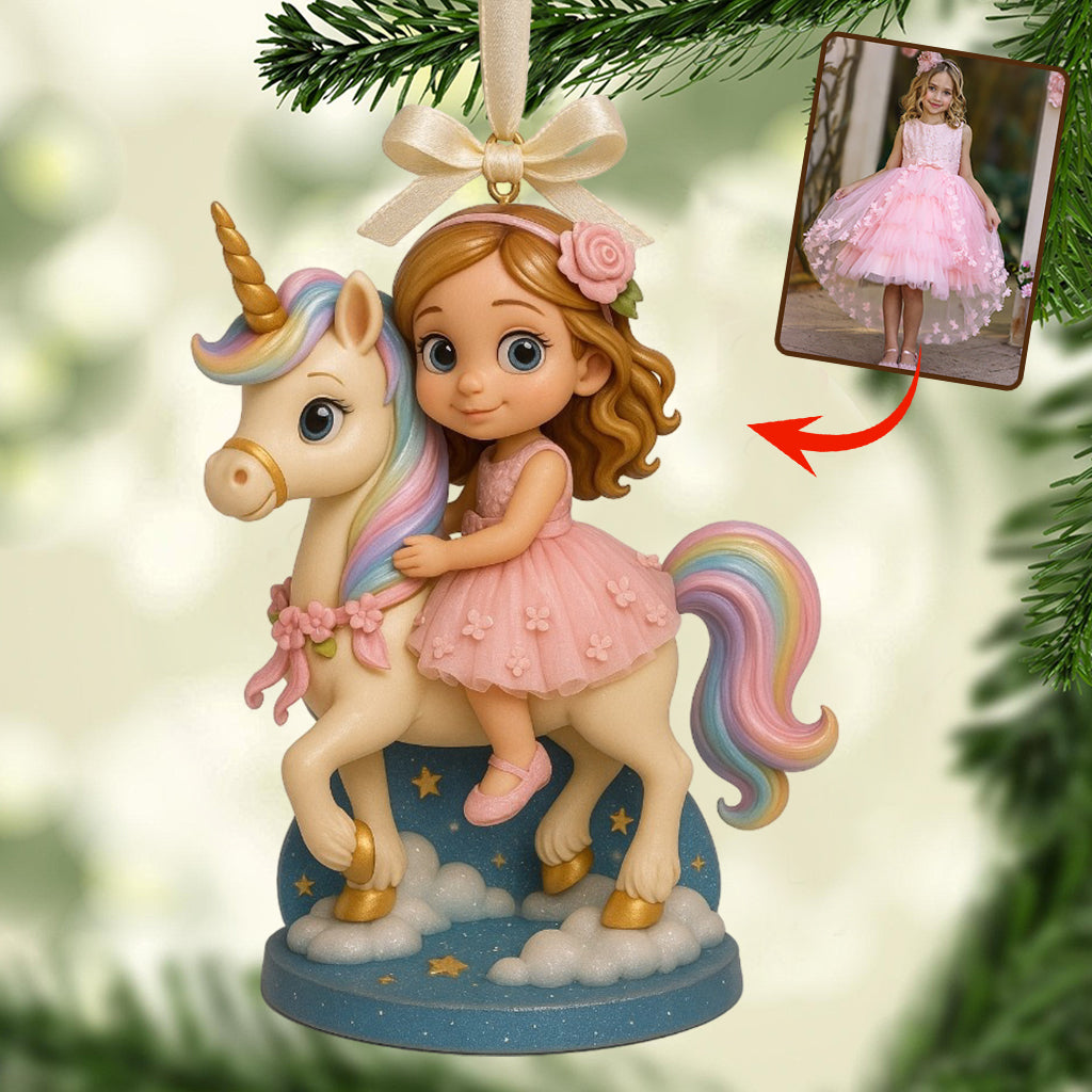 Individuell gestaltbar nach Foto, Geschenk für einhornbegeisterte Mädchen – personalisierter Kinderschmuck in individueller Form