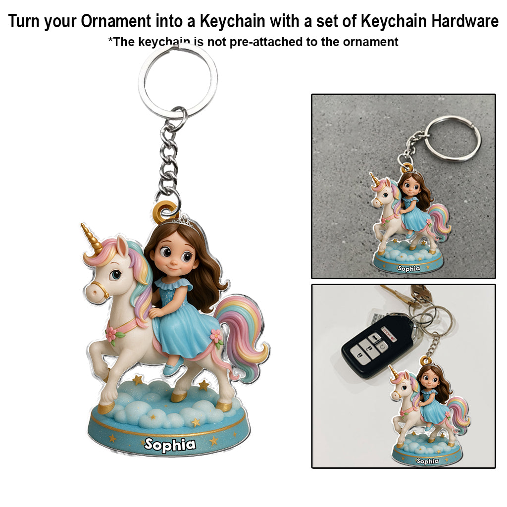 Individuell gestaltbar nach Foto, Geschenk für einhornbegeisterte Mädchen – personalisierter Kinderschmuck in individueller Form