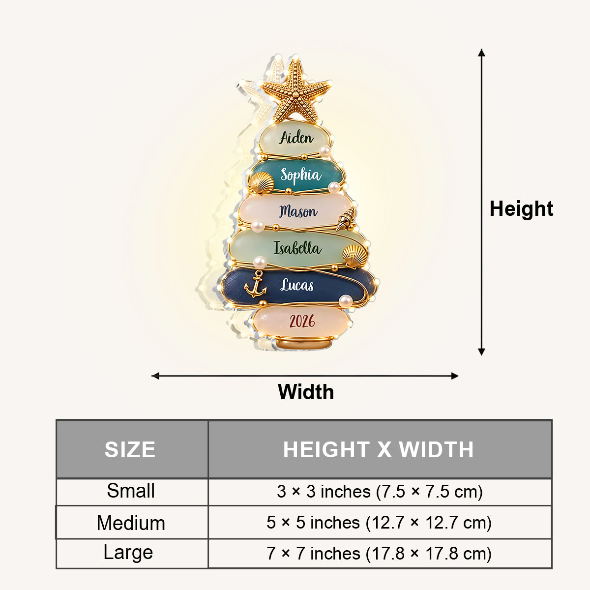 Merry Christmas - Personalized Family LED Light Ceramic Pot