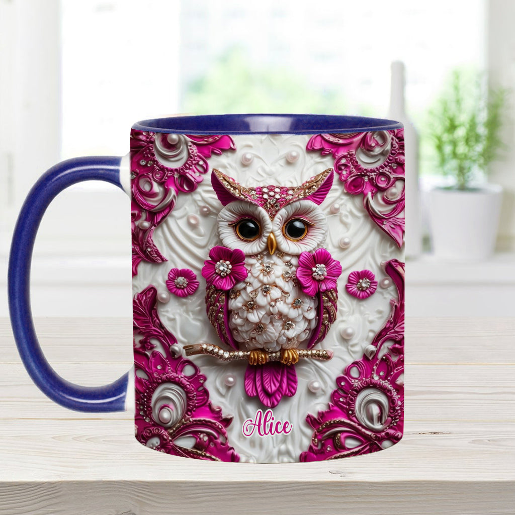 Chouette Magique - Mug et sous-verre personnalisés avec motif hibou