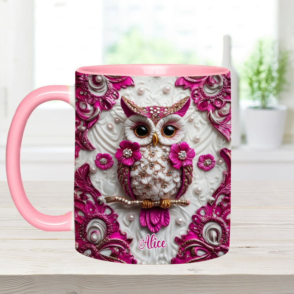 Chouette Magique - Mug et sous-verre personnalisés avec motif hibou