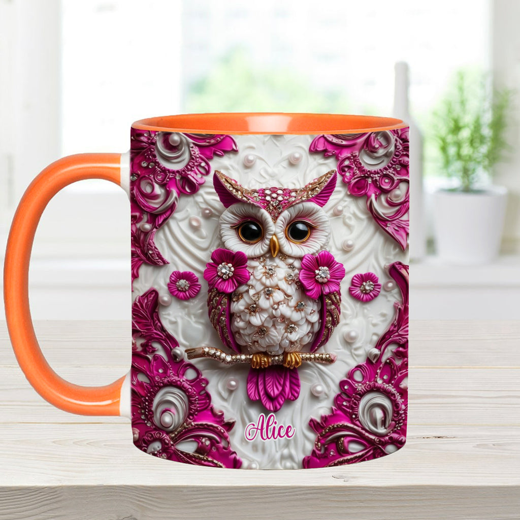 Chouette Magique - Mug et sous-verre personnalisés avec motif hibou