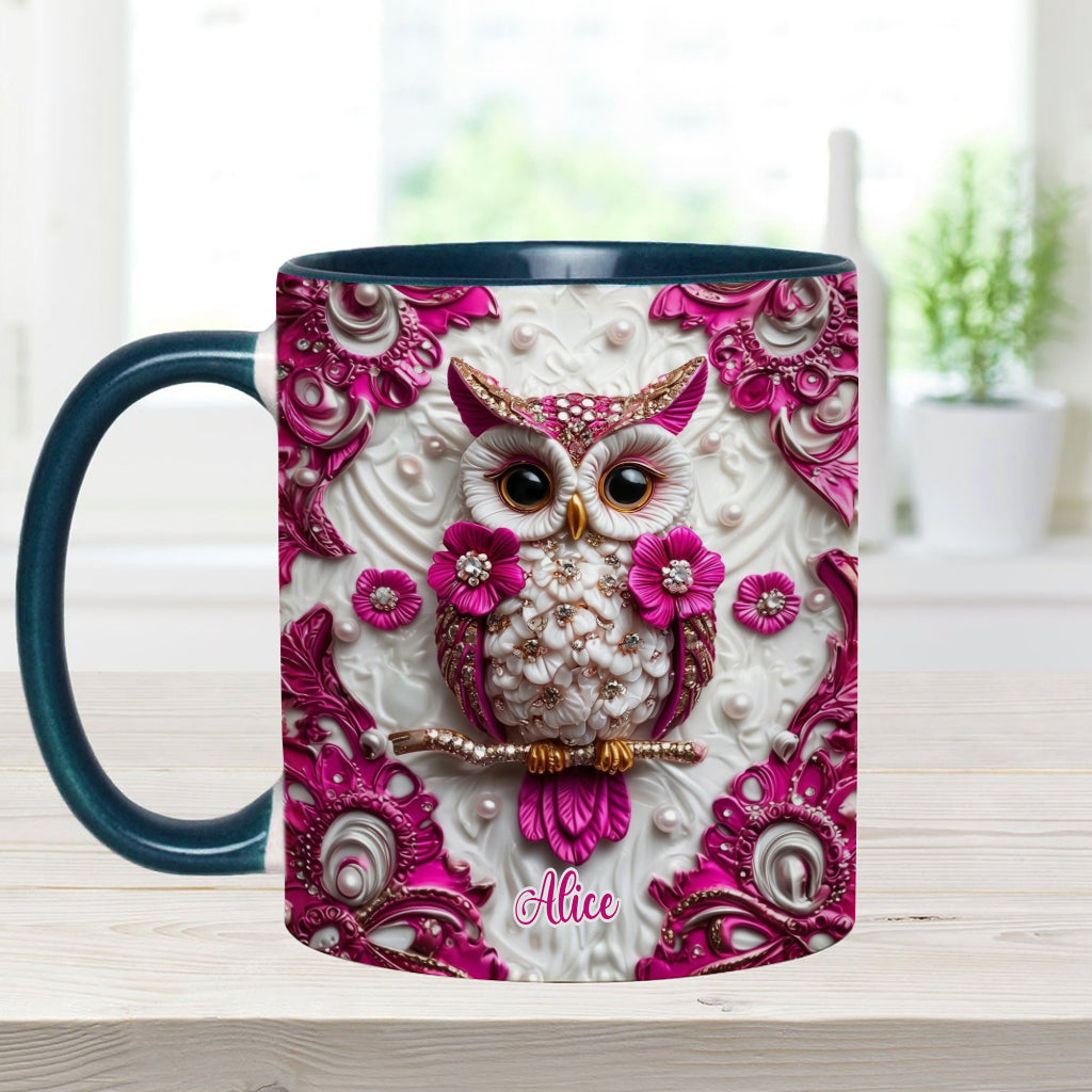 Chouette Magique - Mug et sous-verre personnalisés avec motif hibou