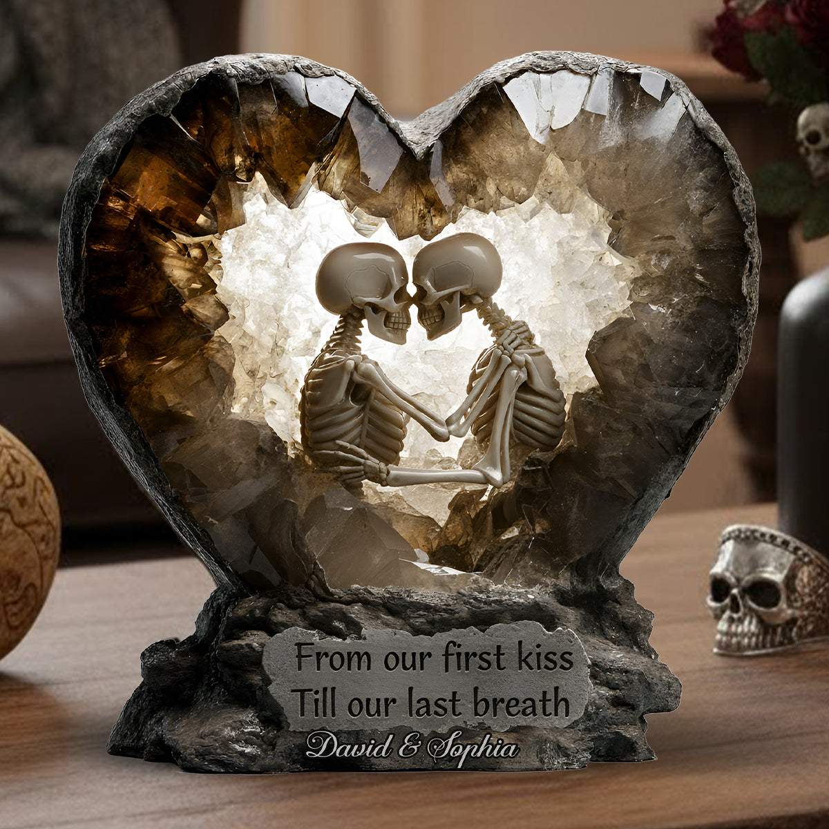 From Our First Kiss - Personalized Couple Custom Shaped Acrylic Plaque