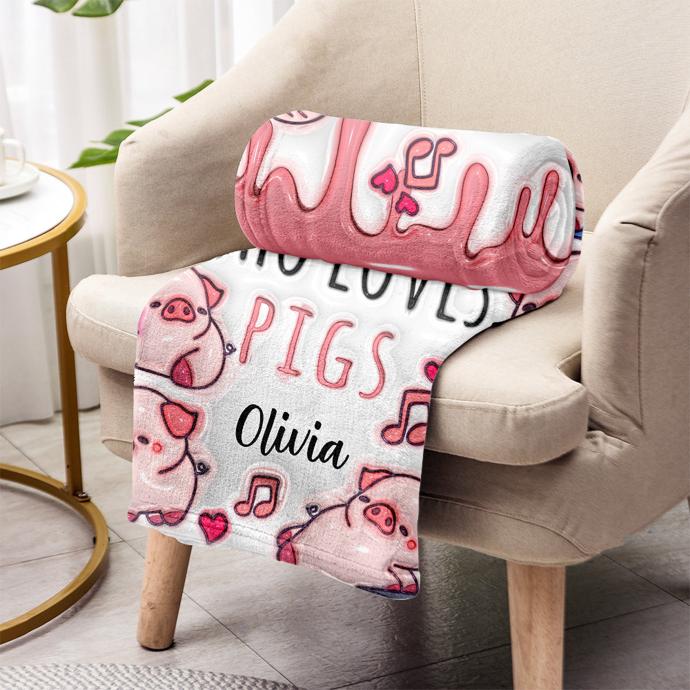 Juste une fille qui aime les cochons - Couverture personnalisée pour les amoureux des cochons