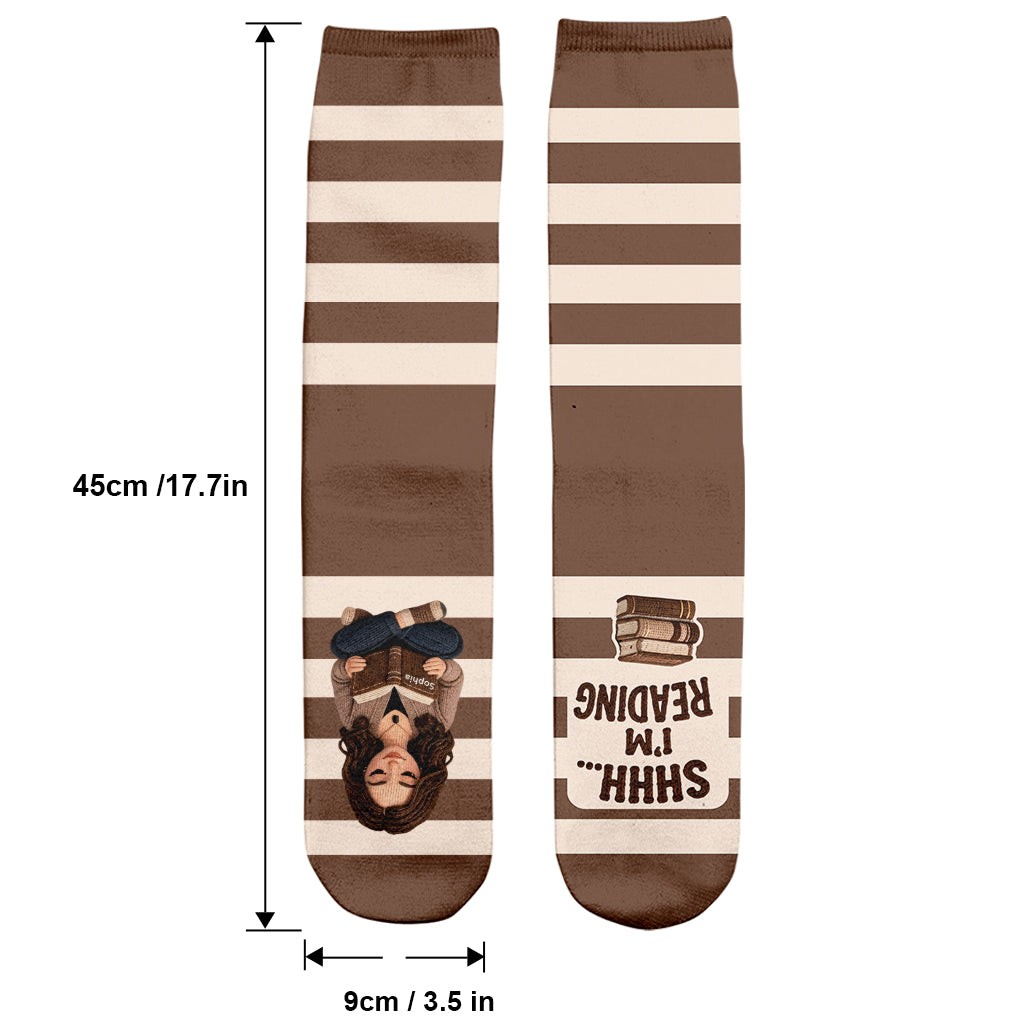 Shhh… Ich lese - Personalisierte Buchsocken