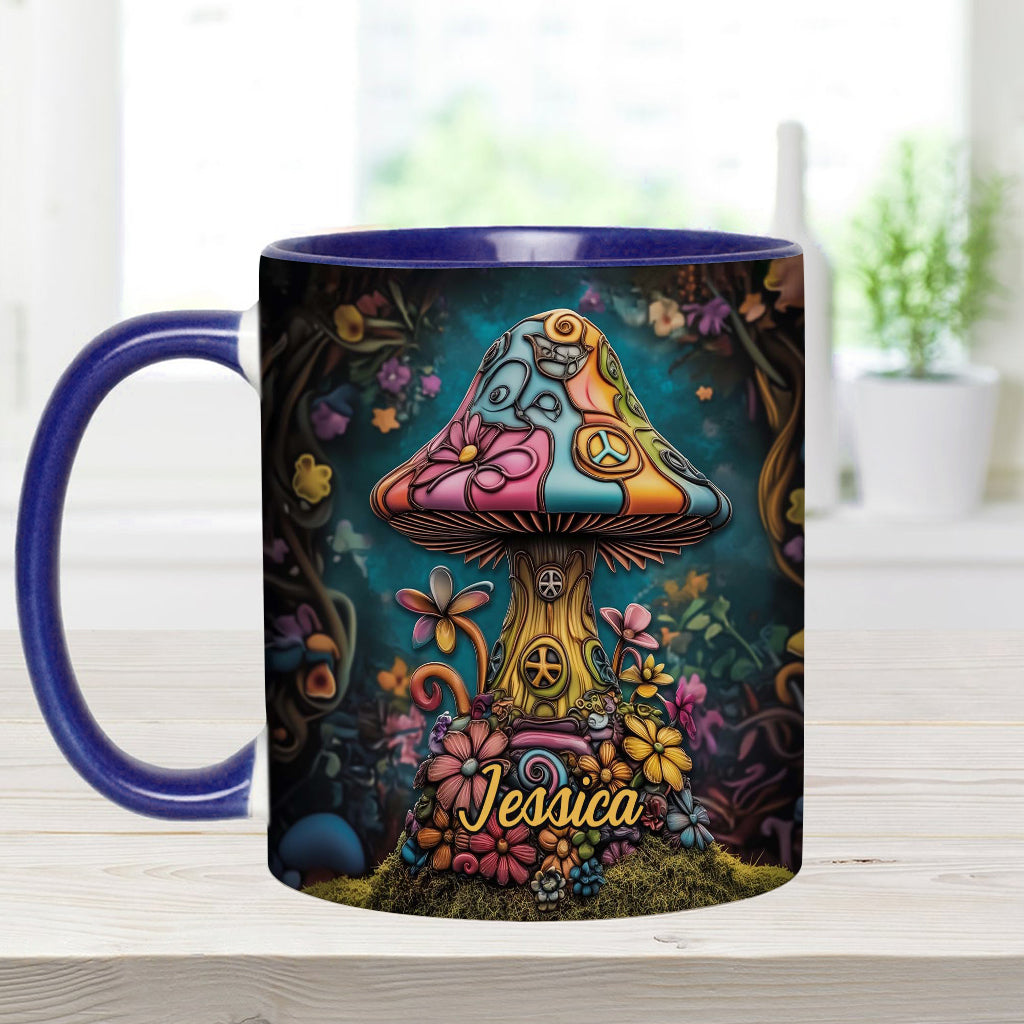 Mug personnalisé Hippie Soul Peace Mushroom - Mug Hippie à l'esprit hippie