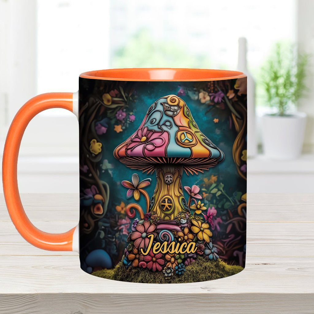 Mug personnalisé Hippie Soul Peace Mushroom - Mug Hippie à l'esprit hippie