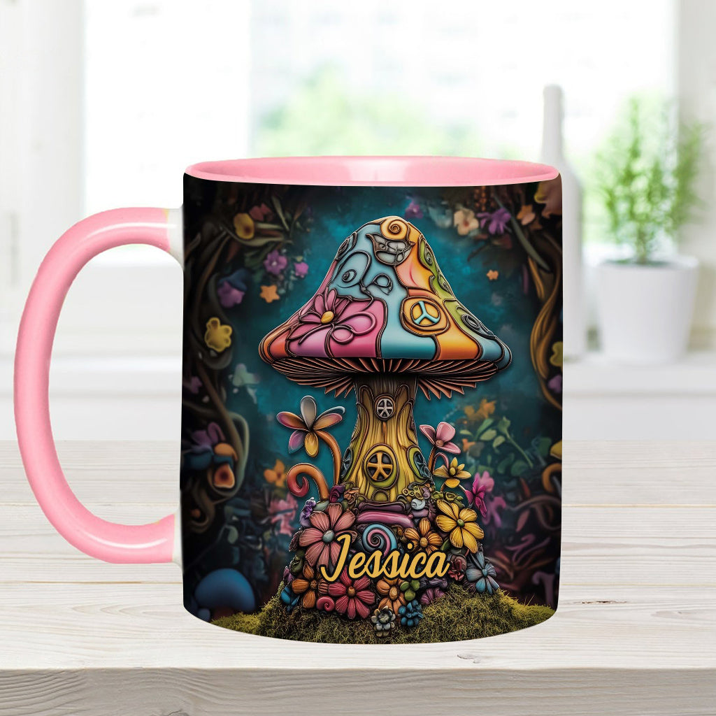 Mug personnalisé Hippie Soul Peace Mushroom - Mug Hippie à l'esprit hippie