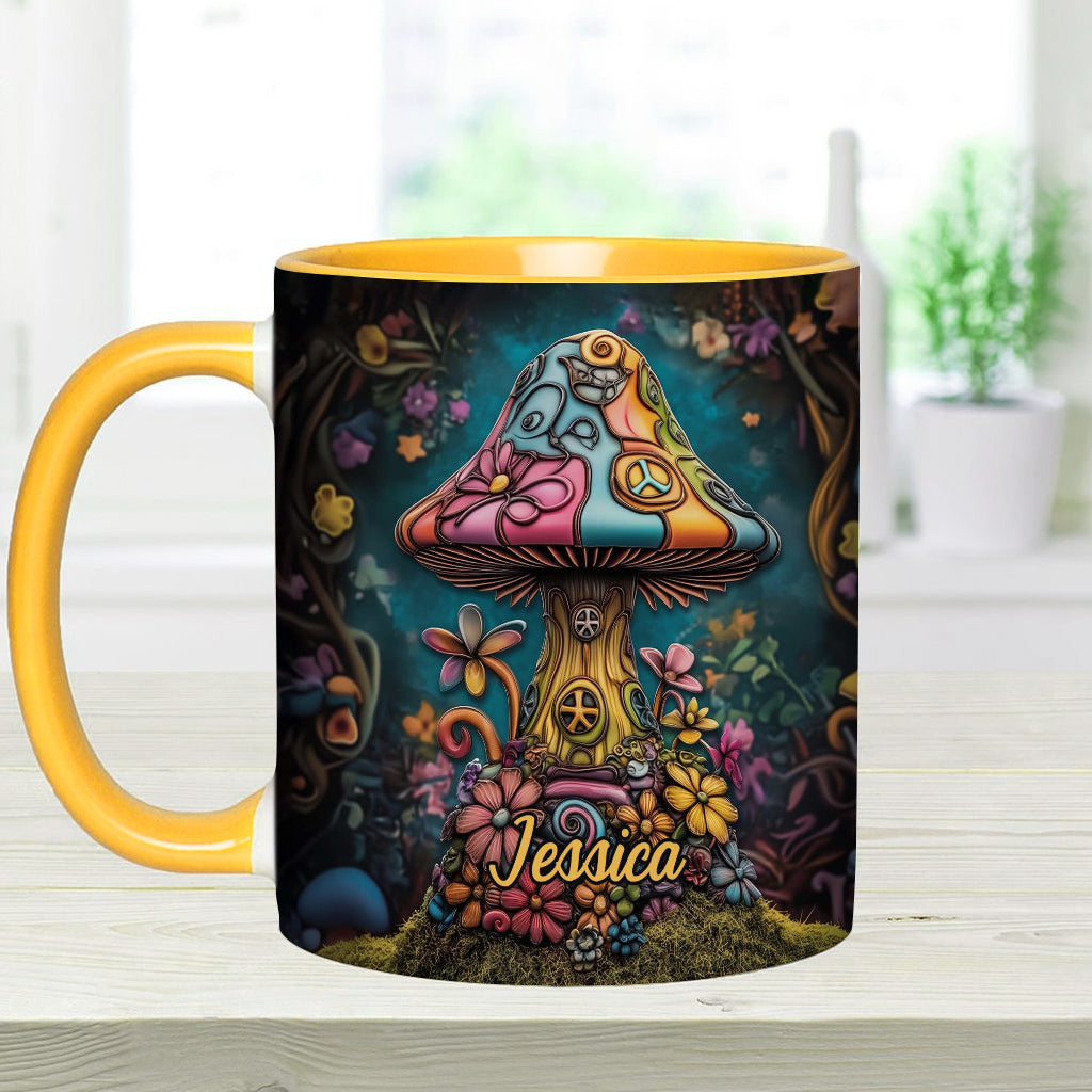 Mug personnalisé Hippie Soul Peace Mushroom - Mug Hippie à l'esprit hippie