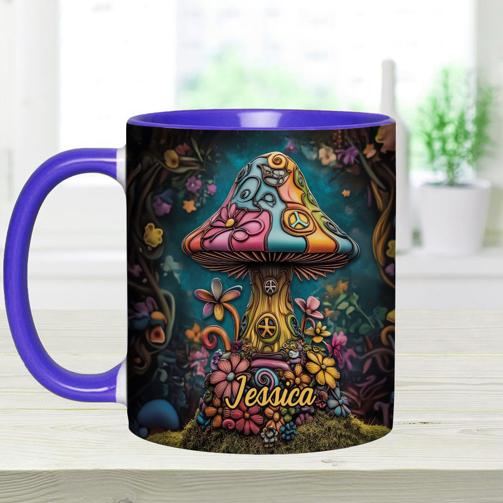 Mug personnalisé Hippie Soul Peace Mushroom - Mug Hippie à l'esprit hippie
