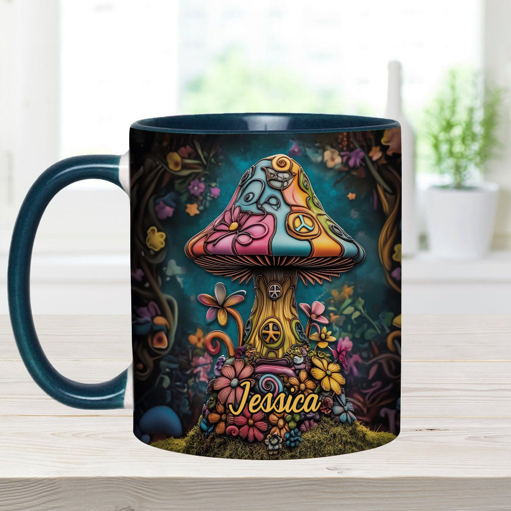 Mug personnalisé Hippie Soul Peace Mushroom - Mug Hippie à l'esprit hippie