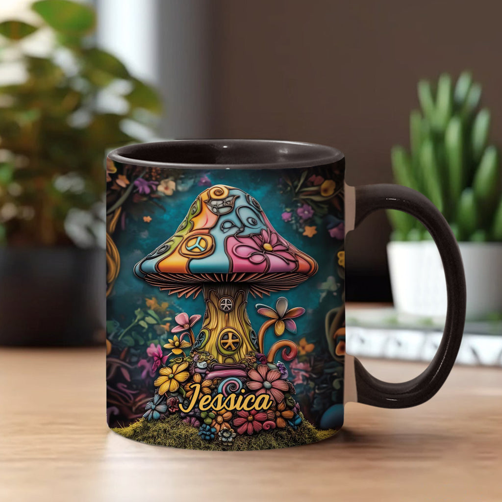 Mug personnalisé Hippie Soul Peace Mushroom - Mug Hippie à l'esprit hippie