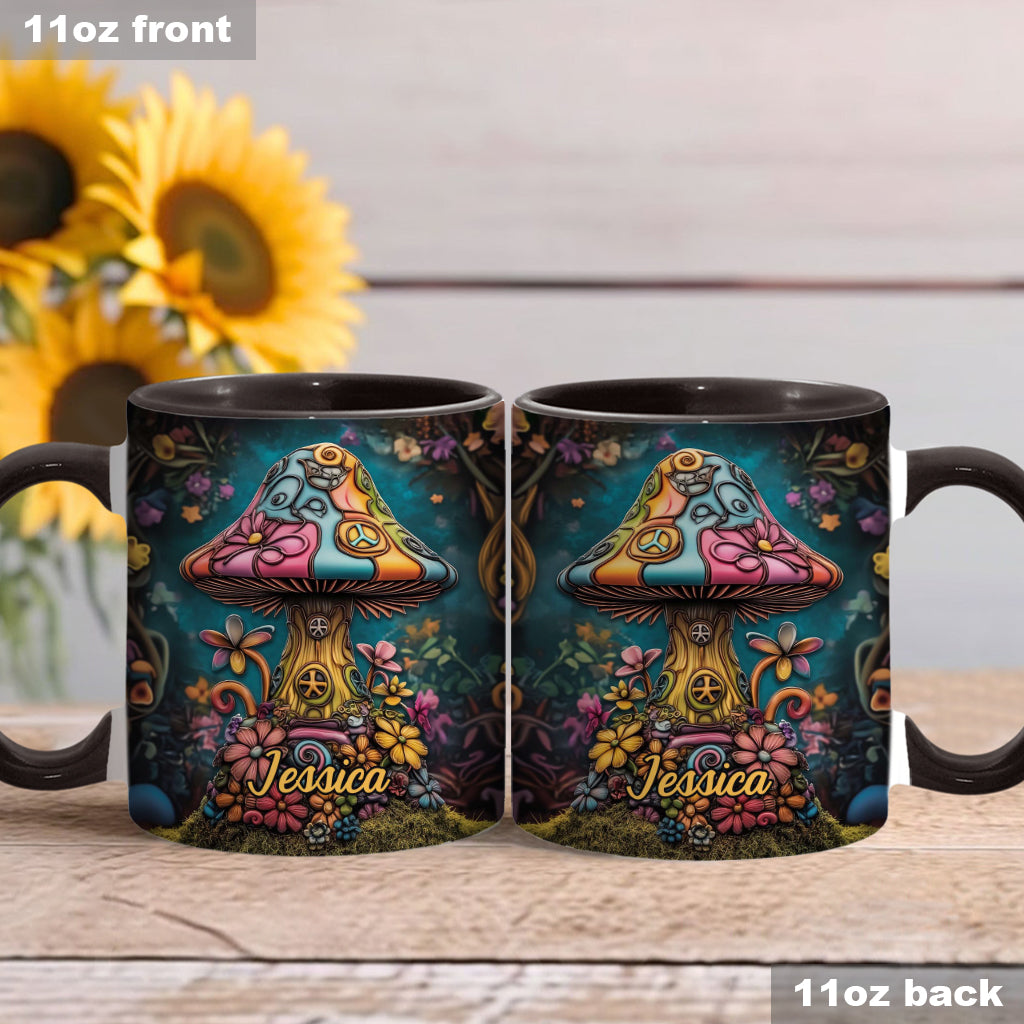 Mug personnalisé Hippie Soul Peace Mushroom - Mug Hippie à l'esprit hippie