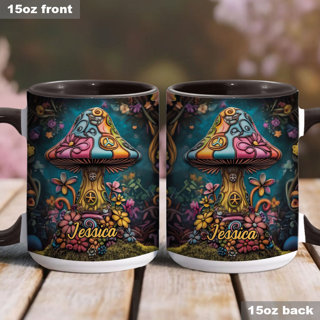 Mug personnalisé Hippie Soul Peace Mushroom - Mug Hippie à l'esprit hippie