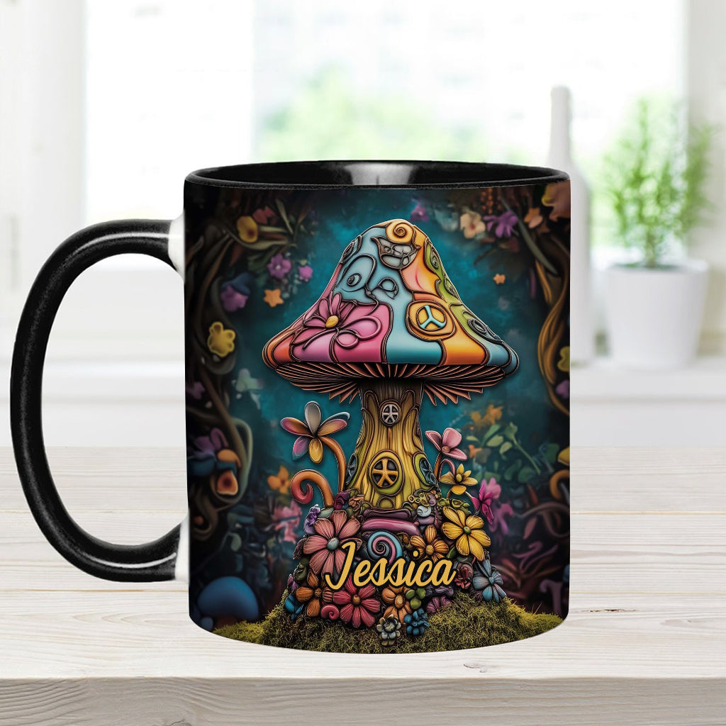 Mug personnalisé Hippie Soul Peace Mushroom - Mug Hippie à l'esprit hippie