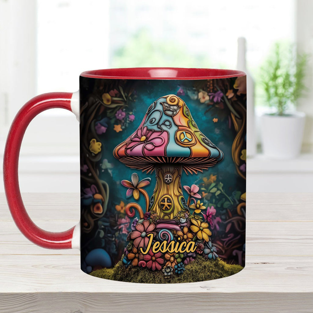 Mug personnalisé Hippie Soul Peace Mushroom - Mug Hippie à l'esprit hippie