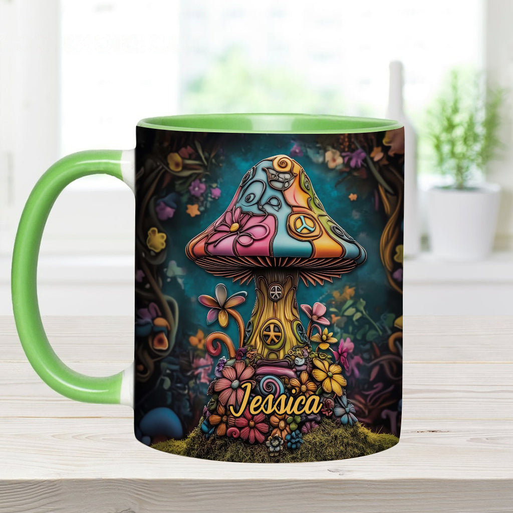Mug personnalisé Hippie Soul Peace Mushroom - Mug Hippie à l'esprit hippie