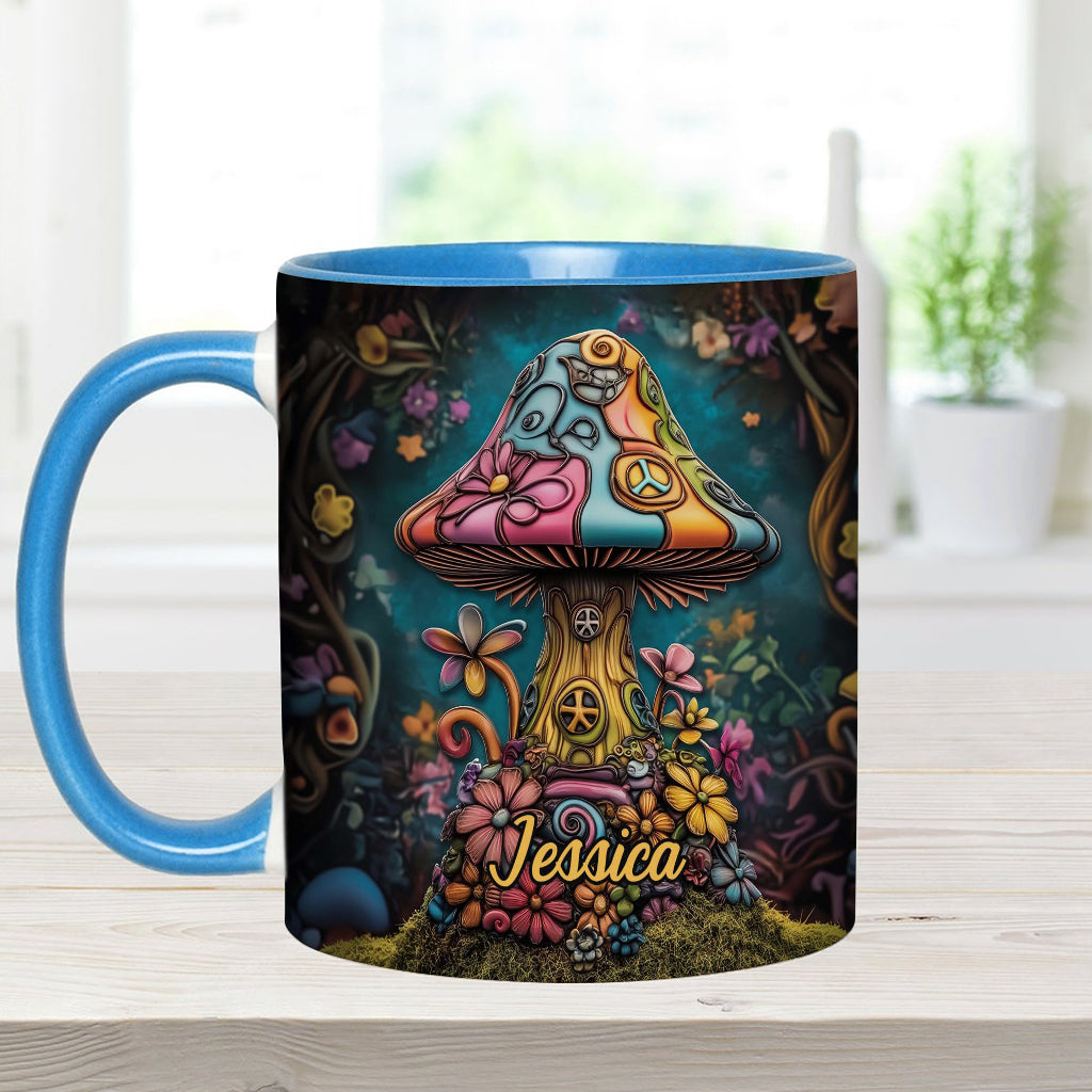 Mug personnalisé Hippie Soul Peace Mushroom - Mug Hippie à l'esprit hippie