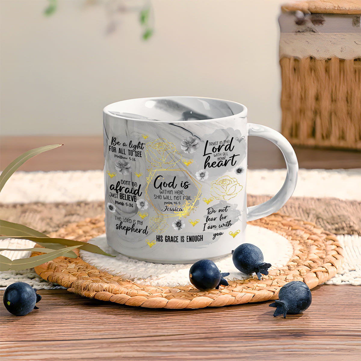 Christian Affirmation - Personalized Christian Marble Mug