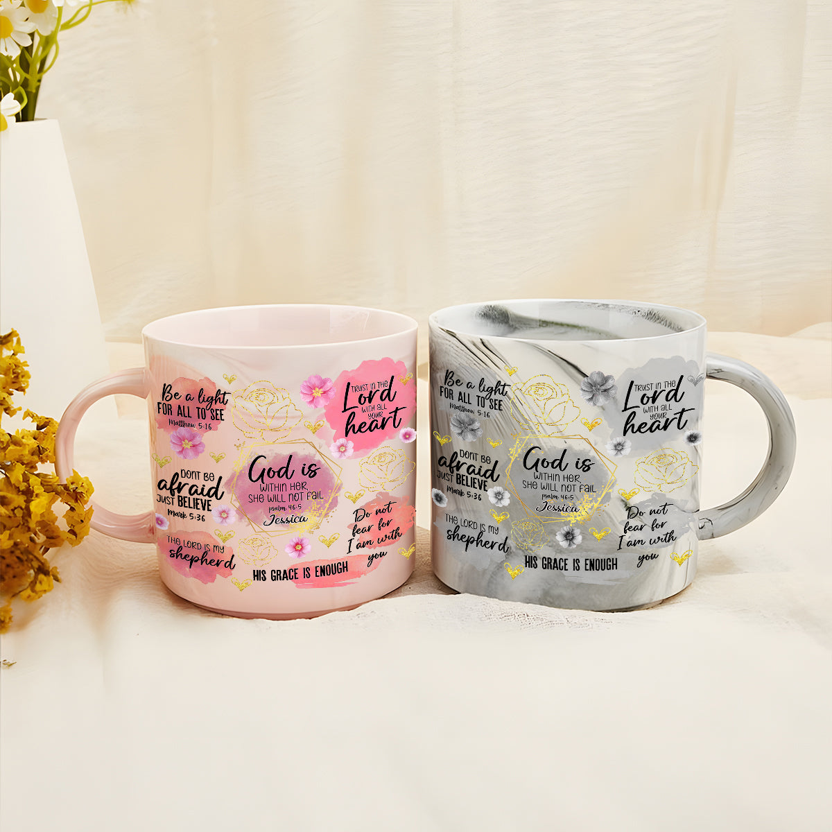 Christian Affirmation - Personalized Christian Marble Mug