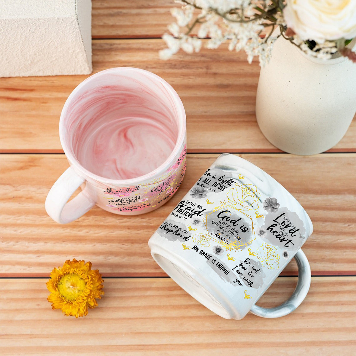 Christian Affirmation - Personalized Christian Marble Mug
