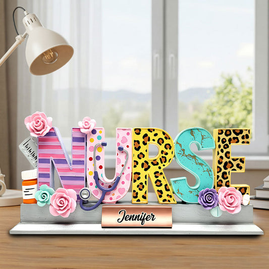 Love Nurse Life - Personalized Nurse Custom Shaped Acrylic Plaque