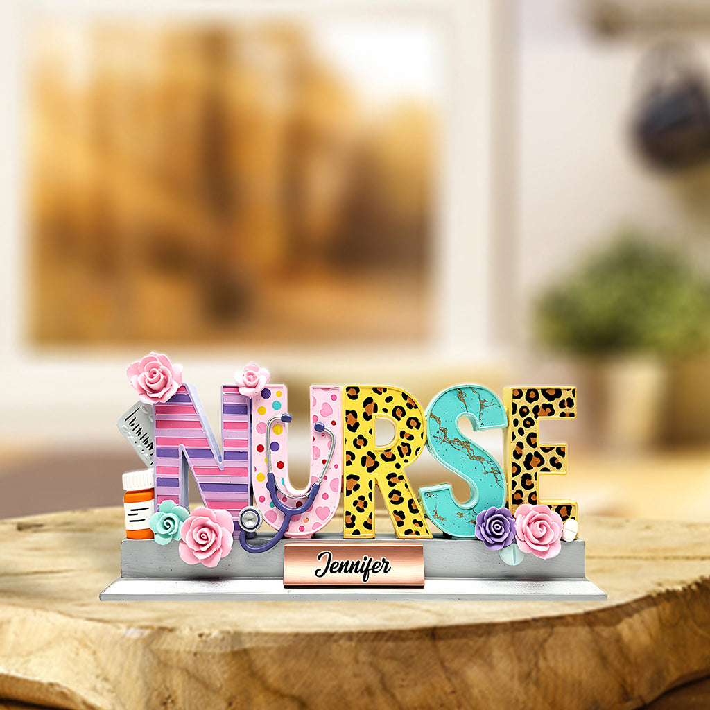 Love Nurse Life - Personalized Nurse Custom Shaped Acrylic Plaque