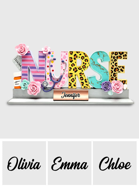 Love Nurse Life - Personalized Nurse Custom Shaped Acrylic Plaque